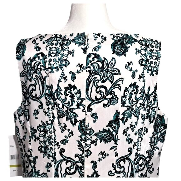 Chetta B Dress Womens Size 14 Ombre Aqua Floral Print Sleeveless NWT - Picture 7 of 14
